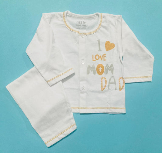 White and golden pajama set