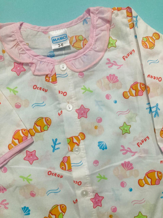 Pink fish pajama set